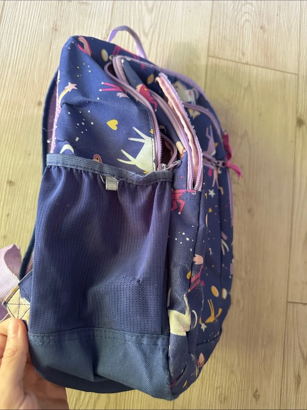 Kids Unicorn Pattern Backpack - Purple